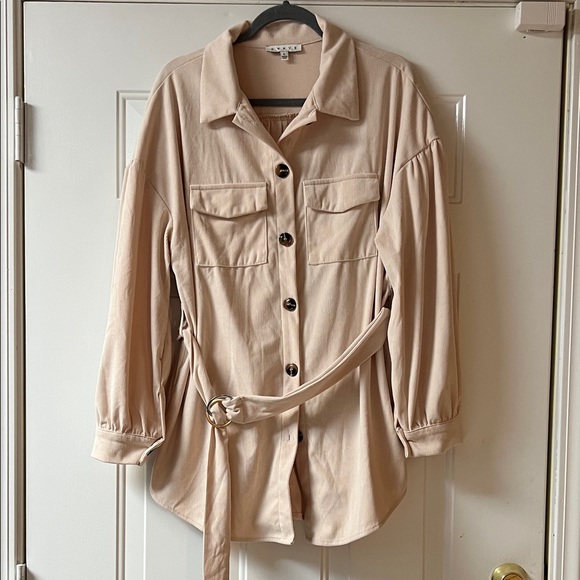 Women's Beige Button-Up Shirt / Jacket - Picture 1 of 7